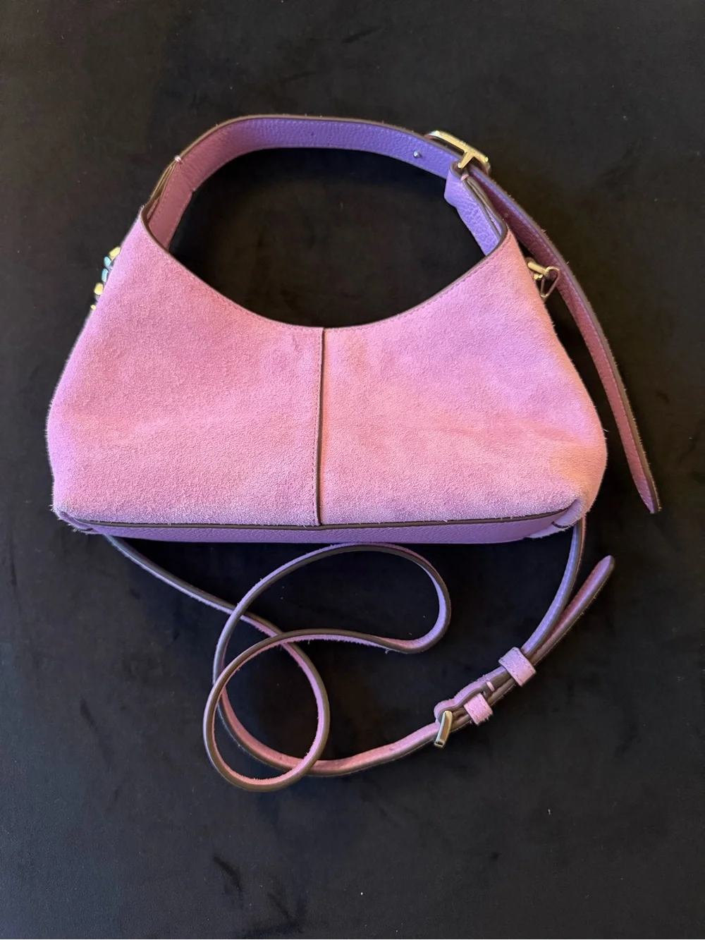 kate spade Lavender  Suede Shoulder Bag